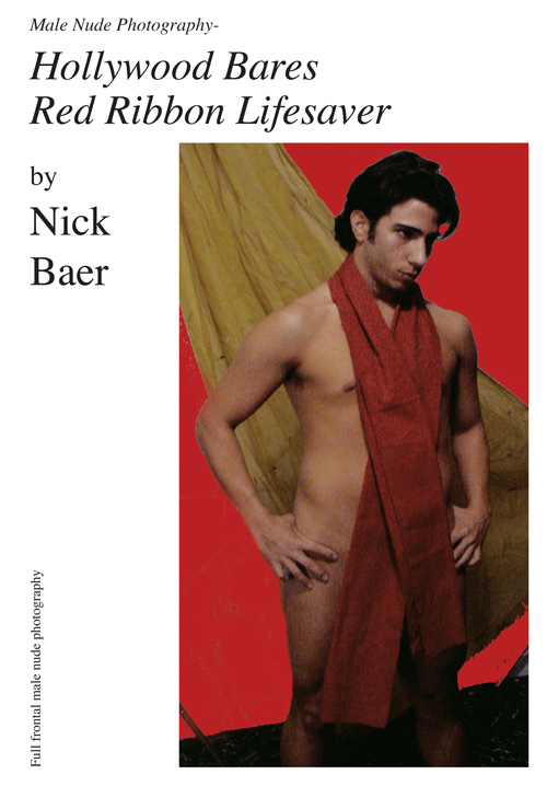 Male Nude Photography- Hollywood Bares Red Ribbon Lifesaver (7x10) Book and eBook
