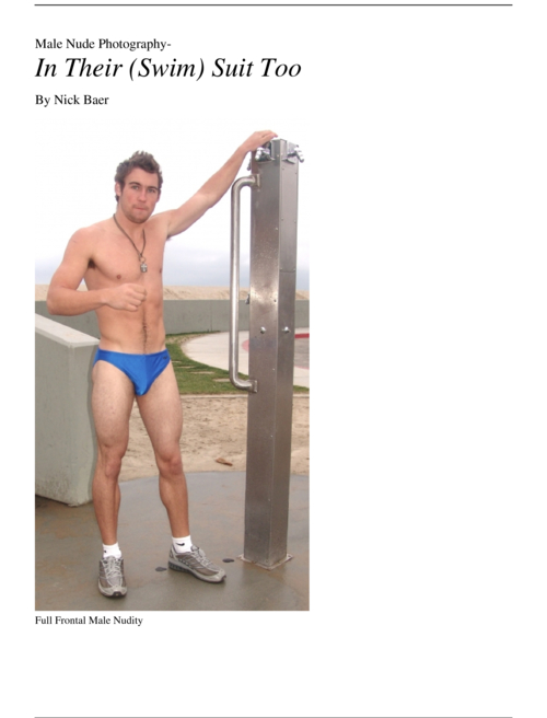 Male Nude Photography- In Their (Swim) Suit Too Book and eBook