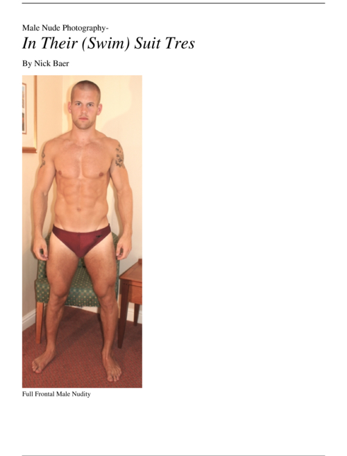 Male Nude Photography- In Their (Swim) Suit Tres Book and eBook